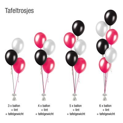 echtgenoot Saai escaleren Tafel ballon trosje in diverse kleuren (6 ballonnen) - ABC Zoetermeer